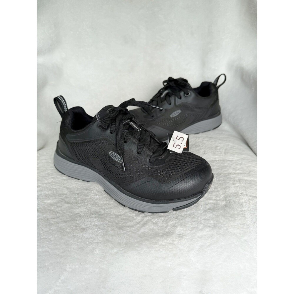 KEEN Utility Sparta II Aluminum Toe Work Shoes Women's Black Lace Up Low Top 5.5